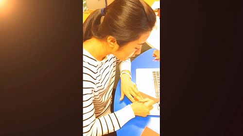 Peng Laoshi doing Calligraphy
