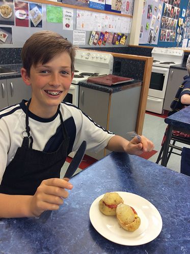 Happy with his finished product