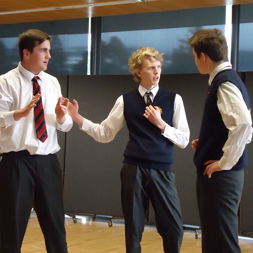 Harrison, Liam, and Joe, mid-game