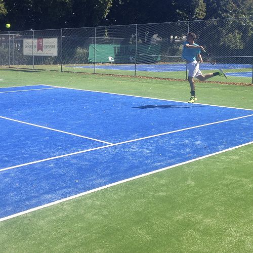 Carlos Reid in action at STAC. Top men's singles.