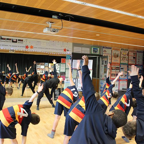 Getting warmed up - and moving together!