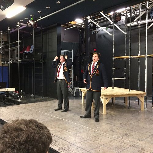 Harrison Lawrence and Alfred Richardson, JMC Theatresports team, STAC 2016