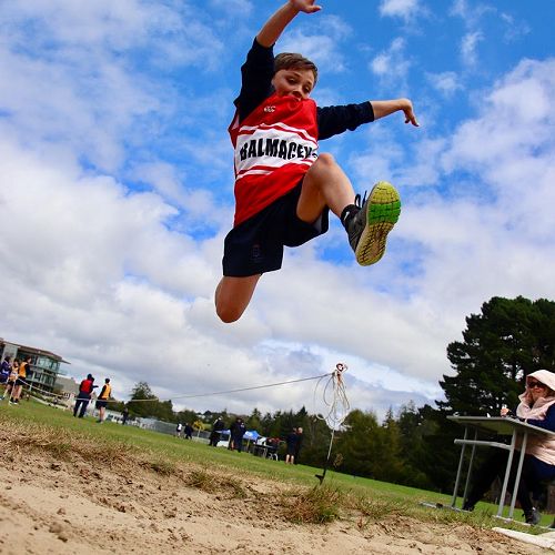 Athletic Action in the Long Jump Pit