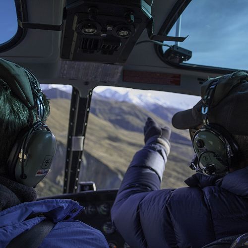 Just before take-off into the mountains.