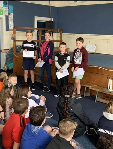Receiving their awards for KINDNESS.
