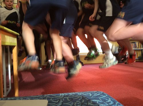 Room 8 try their best in the latest lap challenge.