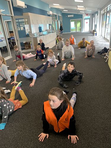 PALS take a yoga session in the learning street