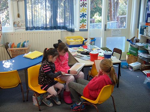 Buddy reading with our Room 3 buddies and Room 8.