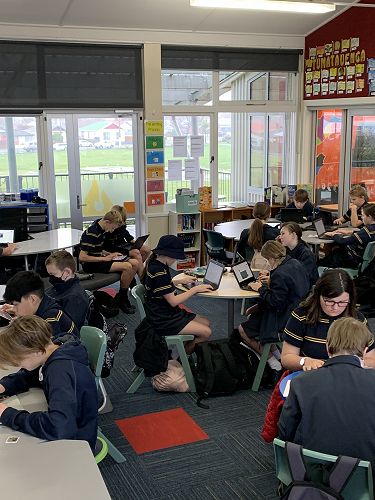 Writing in action!