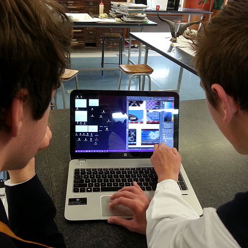 Level 3 Design boys working on their final work for assessment