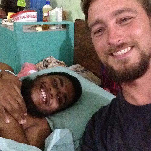 This man is a teacher.  He was hit by a truck on the way home from school on his lunch break.&nbsp;