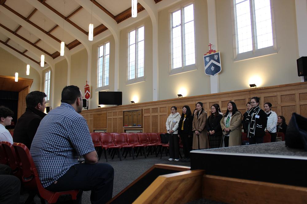 Chinese delegation singing a waiata for our wonderful hosts