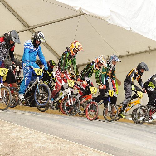 Luka on the start line wearing the blue number 62