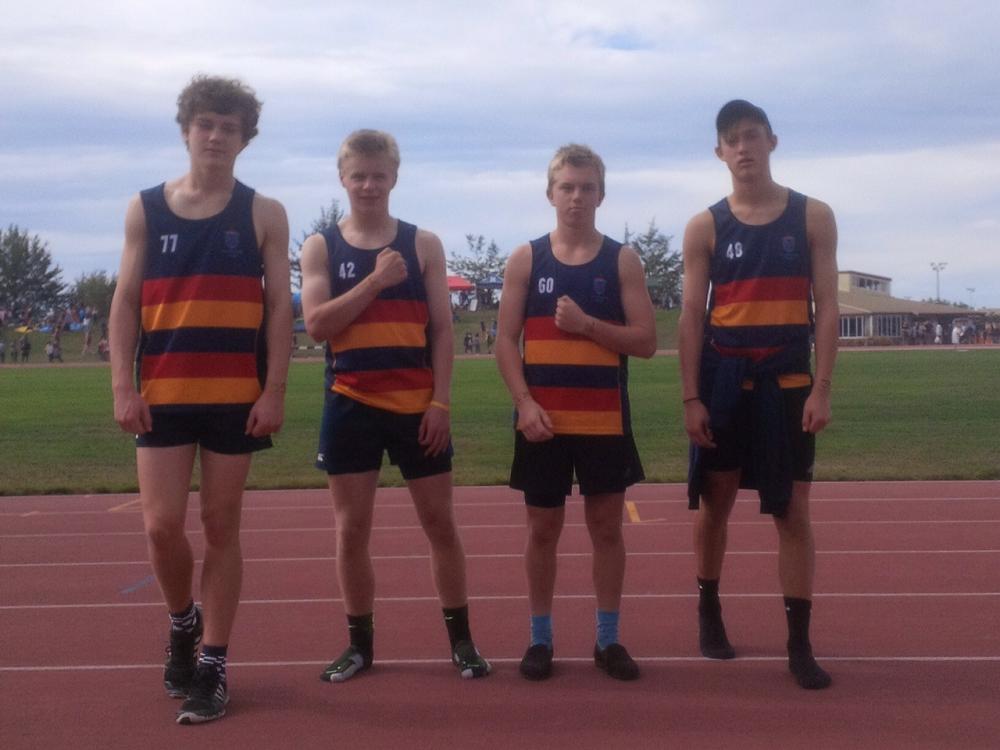 JMC winning relay team (U15), &nbsp;South Island Secondary School Athletic Championships