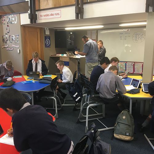 Year 8 mathematicians hard at work in the Link