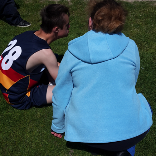 Whilst resting, Felix was approached by this girl.