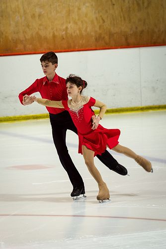 Benji and Gemma Pickering in South Korea, Ice Skating.