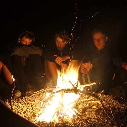 Jack, Neil, Barend, Matthew and Adrian relaxing after a 10-hour day...
