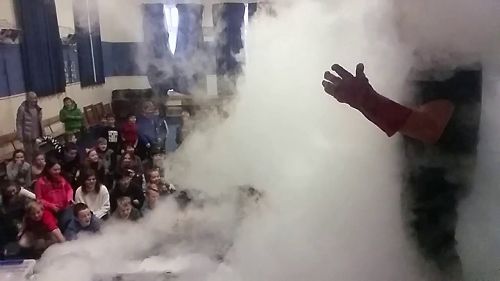 Science man has head in the clouds!