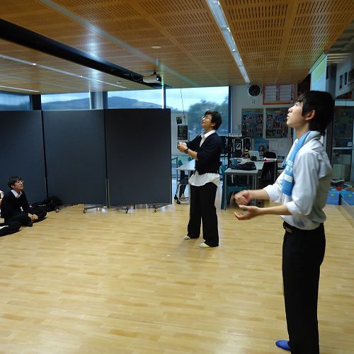 Ichikawa students during the Drama session - Performance time