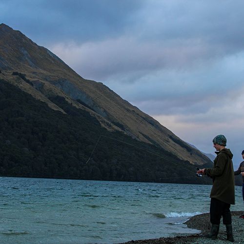 James and Ben fishing in the North Lake