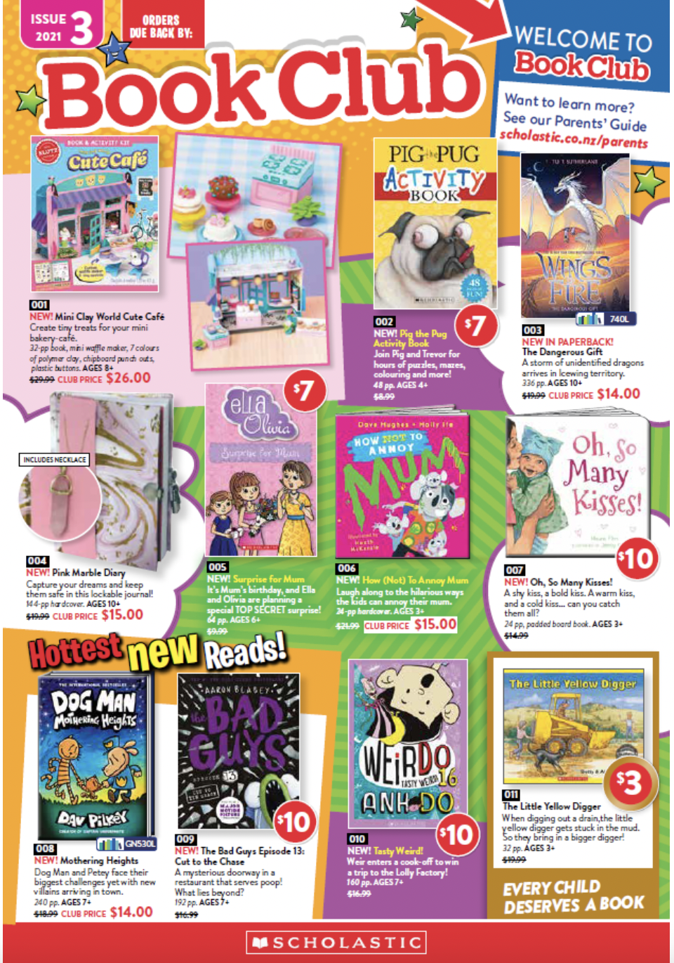 Scholastic Book Club's Issue 3 Flyer is Now Out.