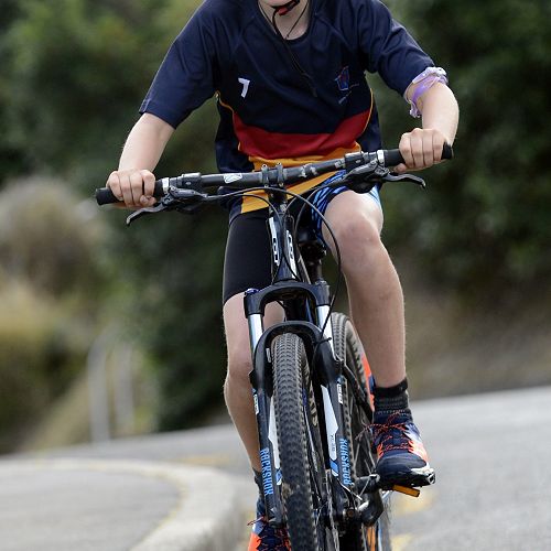 Daniel O'Brien competing in the Dunedin Triathlon
