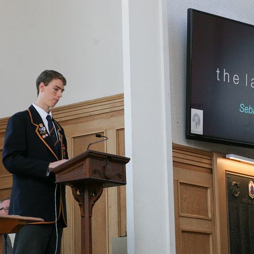 Sebastian Sole offers the 'last word' at the service.