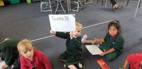 Writing our names
