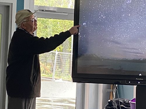 Visit from the astronomical society.