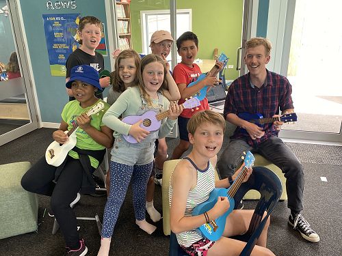 Ukulele with Mr Landrebe