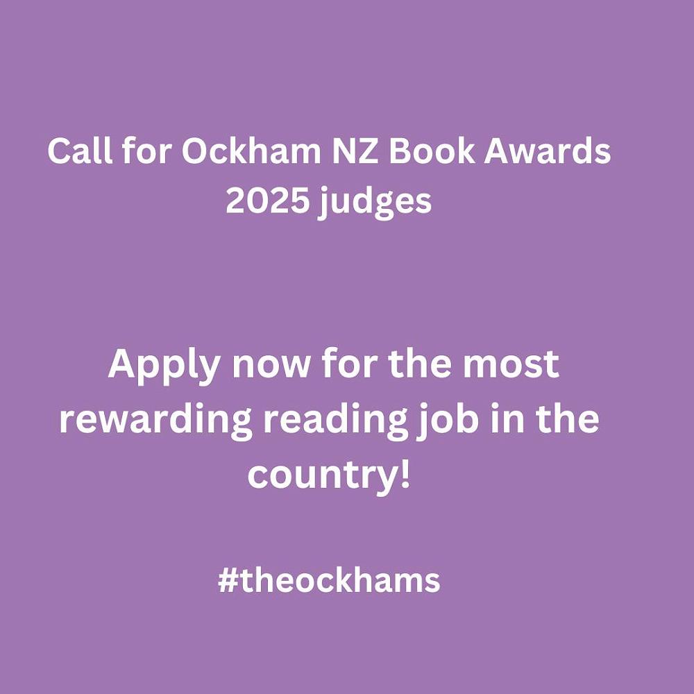Call for Ockham NZ Book Awards 2025 Judges