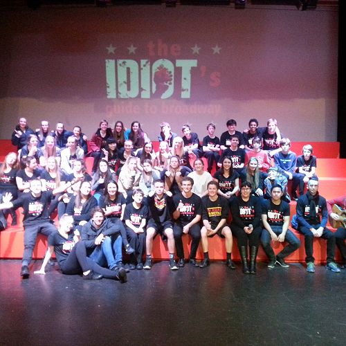 Cast and crew of JMC's major school production for 2015, "The Idiot's Guide to Broadway".&nbsp;