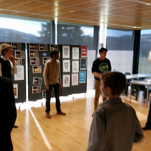 Improsaurus Workshop with Theatresports team. Junior and Senior students are put through their paces in a range of improv exercises and games.