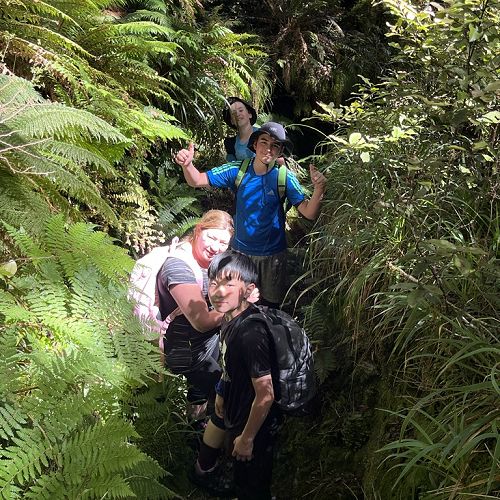 Y9 Camp 24 - attempting to follow the route down Pass Creek Track. An experience that really immersed us in Fiordland's native forests.