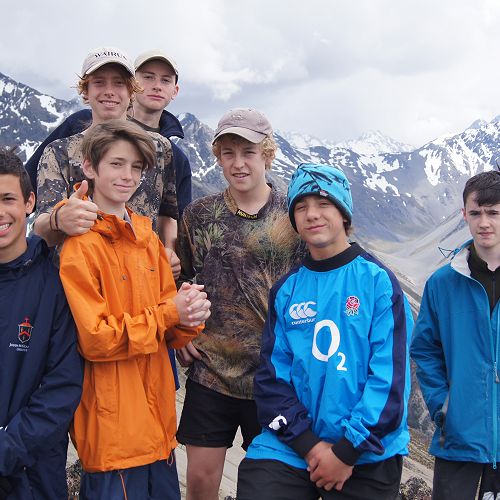 Lourenco, Ben, Gabe, Tu, Billy, Jaquan and Edward at the summit of Mt Mason