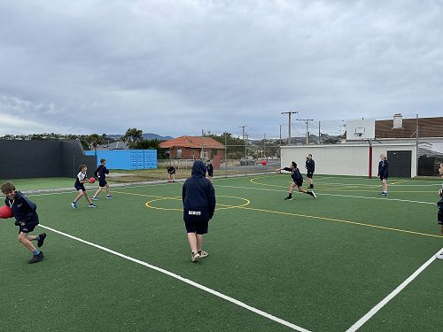 Dodgeball in action