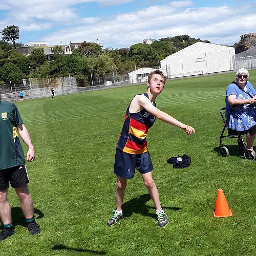 Felix releases the javelin
