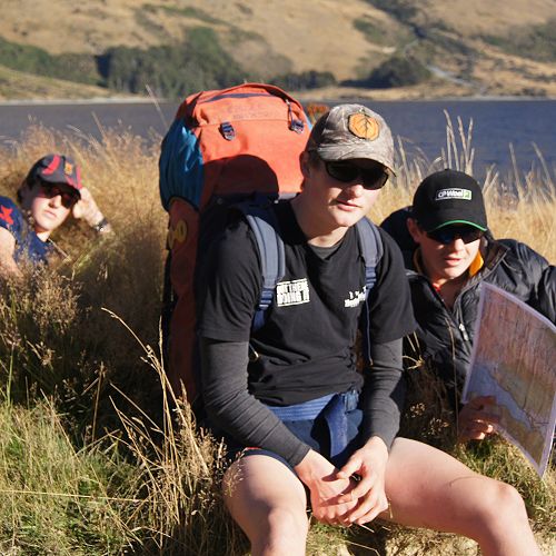 Nic, Archie and Oscar check the route