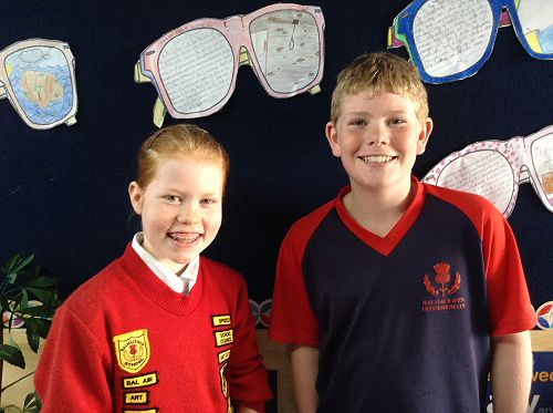 Lily (Secretary) and Michael (Treasurer) 2017. Absent - Sophie C (Chairperson)