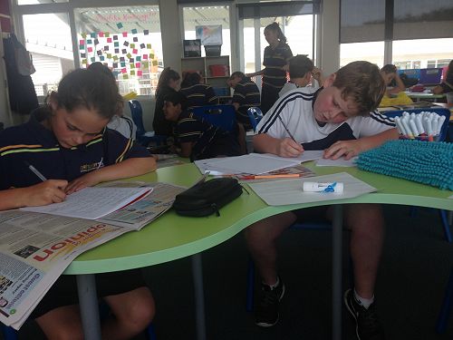 Jasmine and Lachie concentrate hard on their reading task. Great focus!