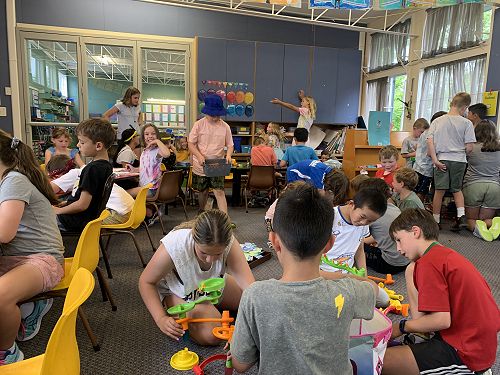 Senior students with their buddy class 