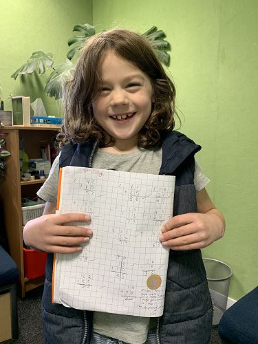 The best kind of visitor - celebrating learning! 