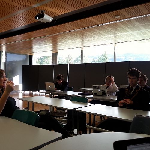 Lara McGregor, Artistic Director of the Fortune Theatre, talks with the NCEA2 Drama class