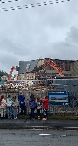 The Senior building getting demolished