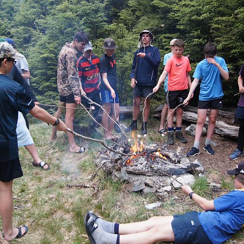 10NPA enjoy toasting marshmallows at the South Temple campsite