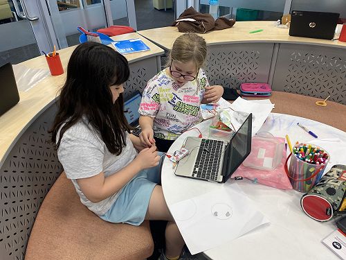 Exploring with Makey Makey kits.