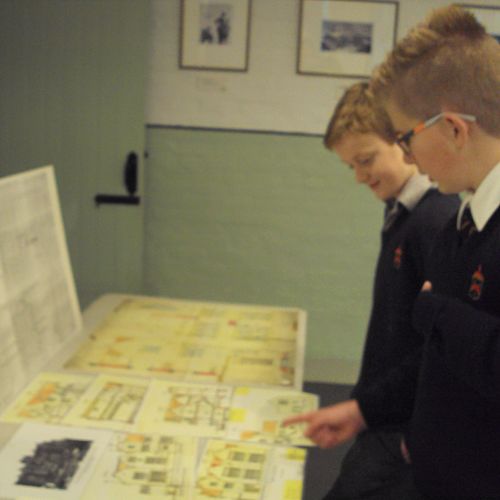 Interest in blue prints and architectural plans for Olveston.