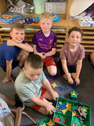 Senior students with their buddy class 