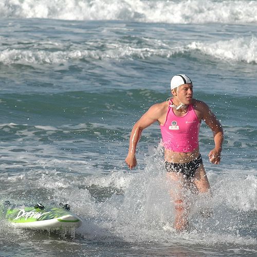 Nathan Wolf in Ironman heat at Surf Nationals